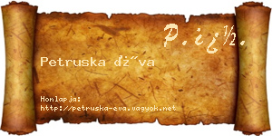Petruska Éva névjegykártya